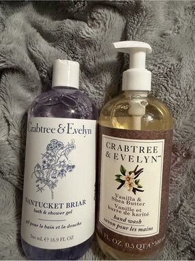 Crabtree & Evelyn bath gel and vanilla hand wash nib